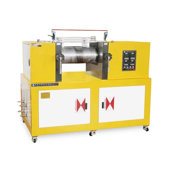 Lab Two Roll Rubber Open Mixing Mill / Rubber Compound Two Roll Mill 