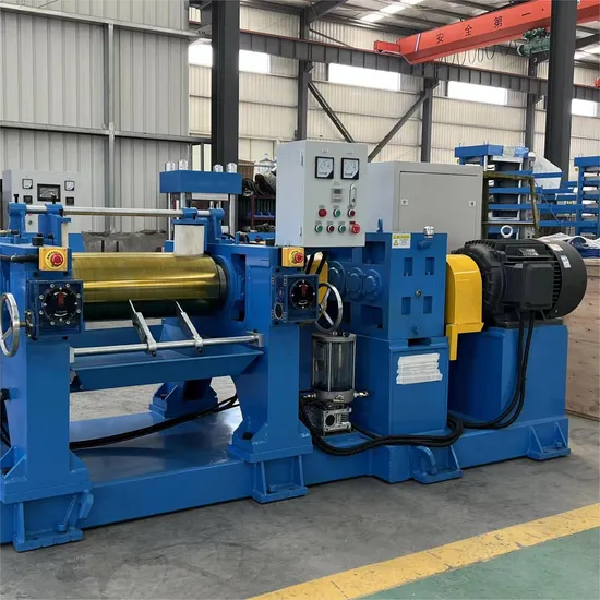 Factory Supply Rubber Mixing Mill with Stock Blender, Open Mixing Mill 