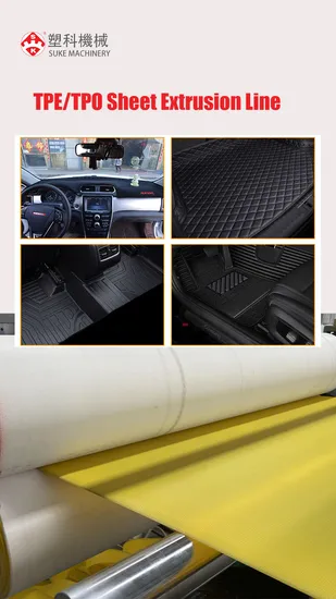 New Design Factory Price TPE TPU Embossing Car Mat Vacuum Sheet Board Plate Production Extrusion Making Machine 